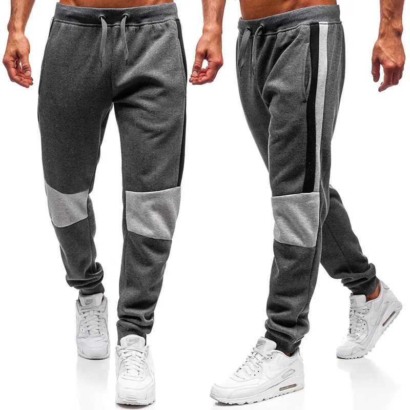 Новинка 2020 модные повседневные брюки мужские облегающие спортивные карандаш