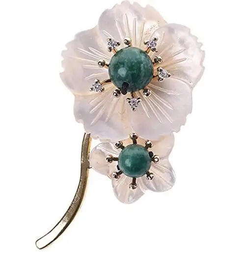 

Yuri Ethnic Style Simple Shell Flower Brooch Pins Brooches for Women Scarf Decoration Jewelry Accessories for Women