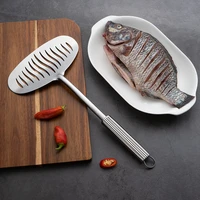 fried fish shovel turner spatula non stick cooking tool 430 stainless steel fried steak eggs pancakes meat burger party wild