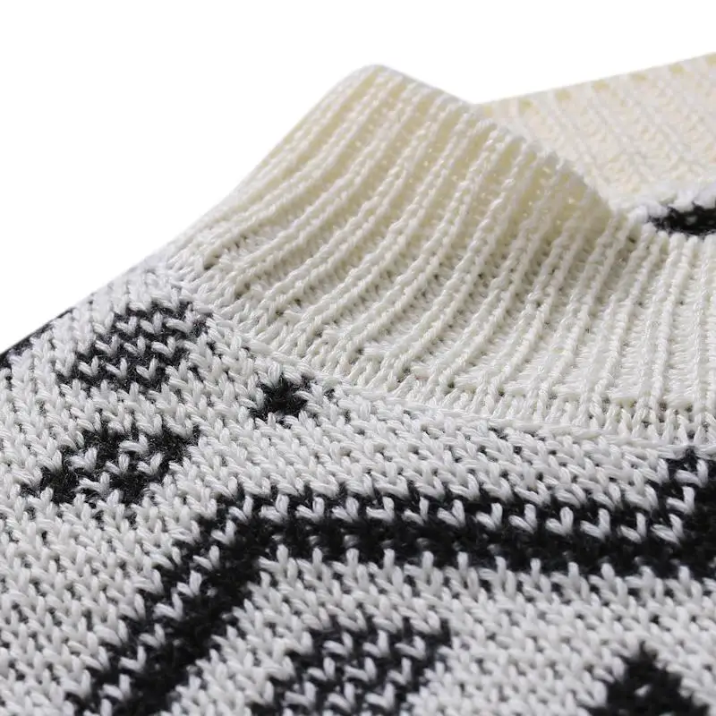 Рождественский свитер со снежинками для мужчин пуловер с принтом оленя мужской