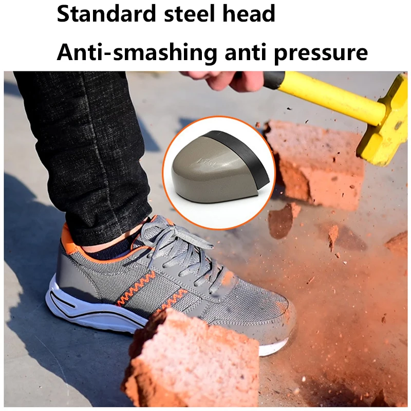 Защитная обувь для мужчин противопунктурная пуленепробиваемая из дышащей ткани