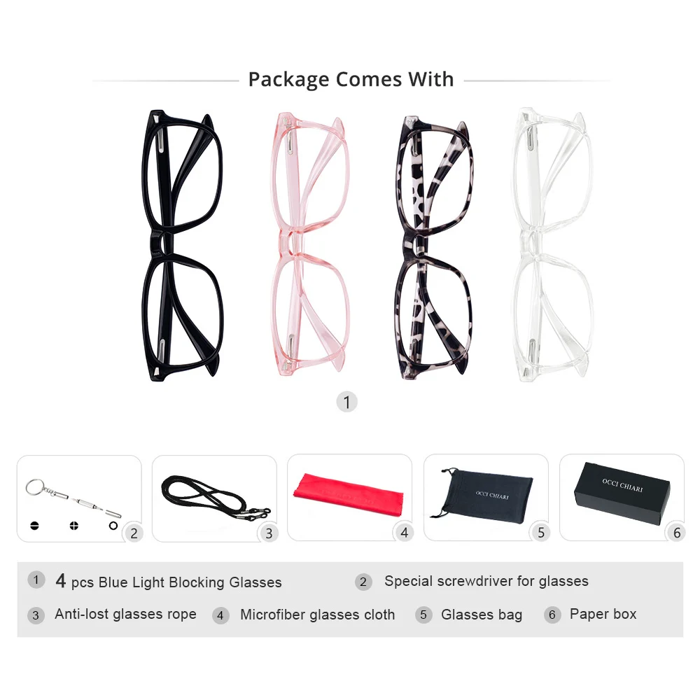 

Blue Light Blocking Reading Glasses Women Fashion Computer Glasses 2021 Eyeglasses frames Antifatigue Hyperopia gafas OCCI CHIAR