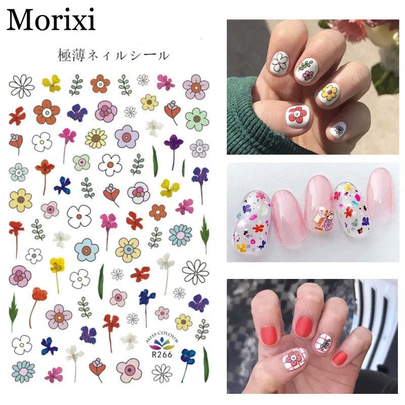 

Nail art sticker Gold-plated 3D nail adhesive 16 styles leaf flower strawberry shape moon star laser nail sticker MZ117