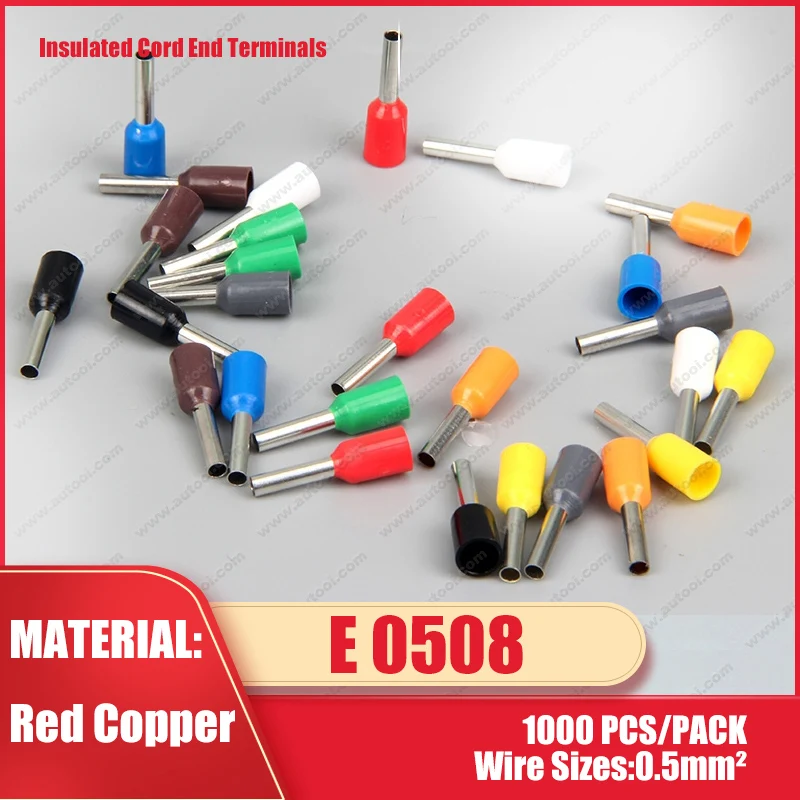 1000 шт. концевые Клеммы AWG #22 E0508|ferrule terminal|end terminalpin end terminals |