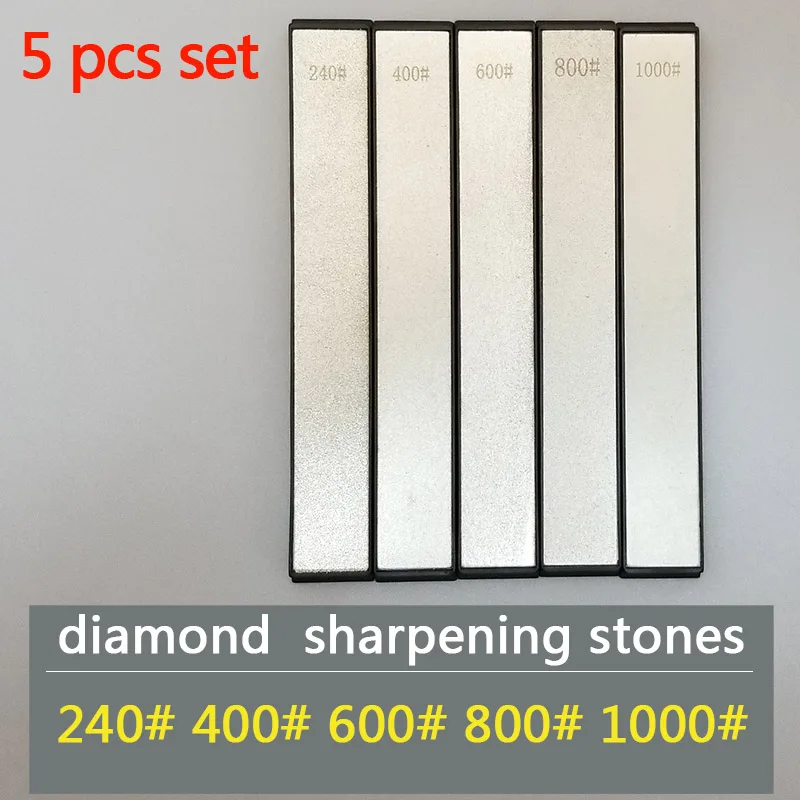 Новая горячая распродажа 120-1600 зернистость Алмазная заточка камень точилка для ножей шлифовальные кухонные инструменты, нож система заточки - Цвет: 240 400 600 800 1000