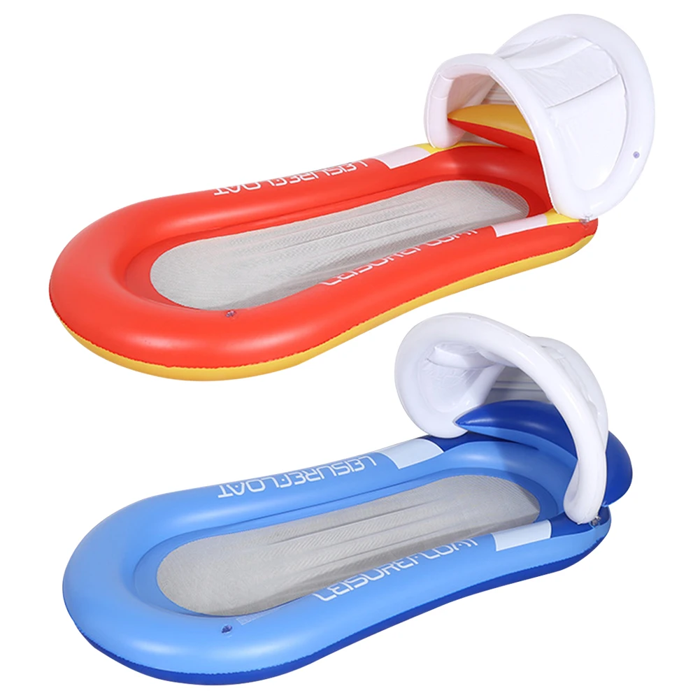 

Floating Hammock Covered Shade Floating Bed Inflatable Deck Chair Outdoor Beach Swimming Pool Water Deck Chair Floating Bed