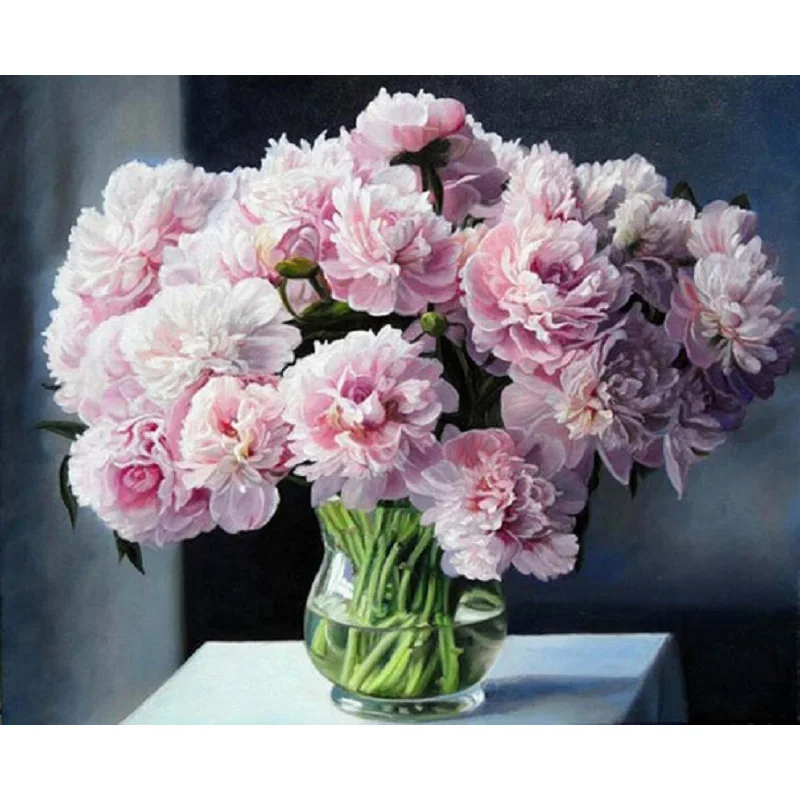 Алмазная 5D картина сделай сам с цветами вышивка крестиком круглая стразы мозаика