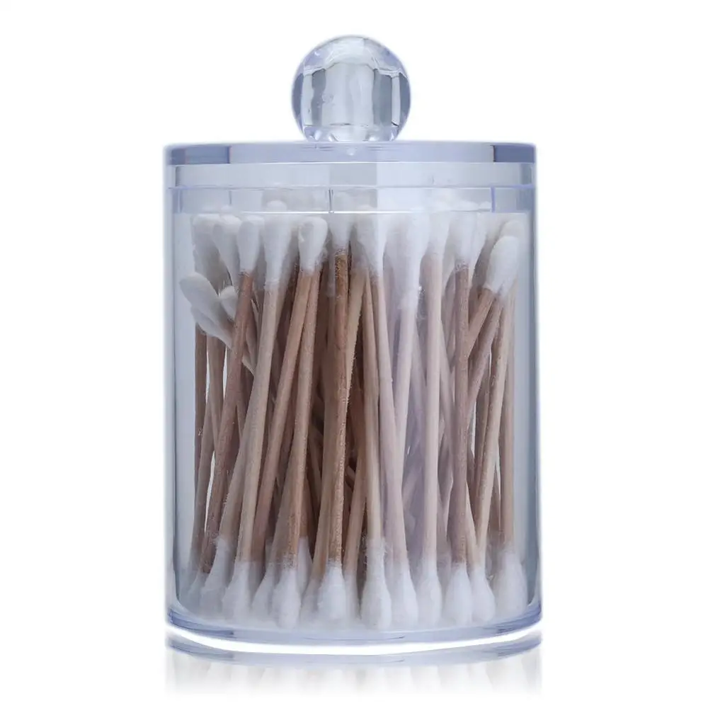 Цилиндрические акриловые тампоны из хлопка для хранения косметики хлопковые