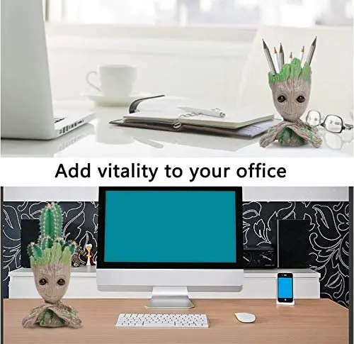 Новинка кашпо Грут горшок бонсай игрушка в виде дерева Милая модель для сада