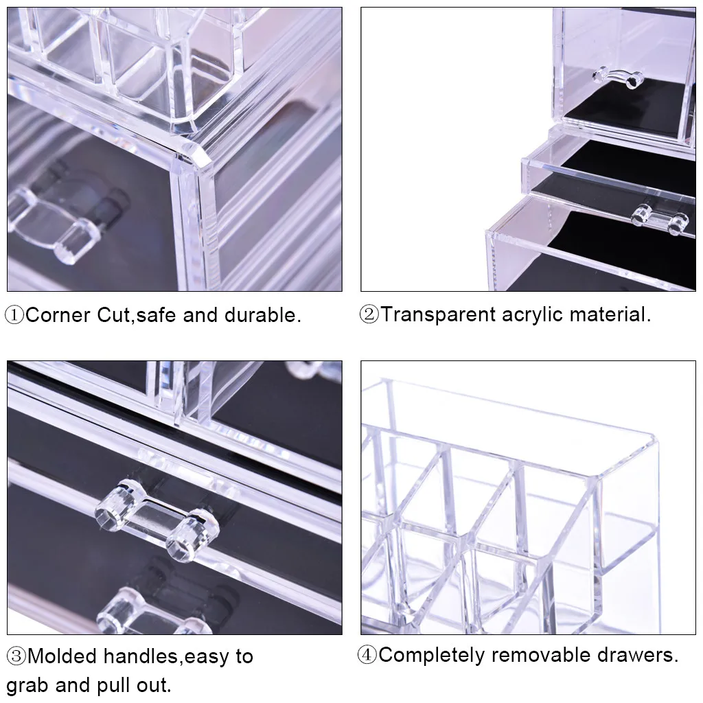 Органайзер для макияжа косметики большой емкости органайзер хранения