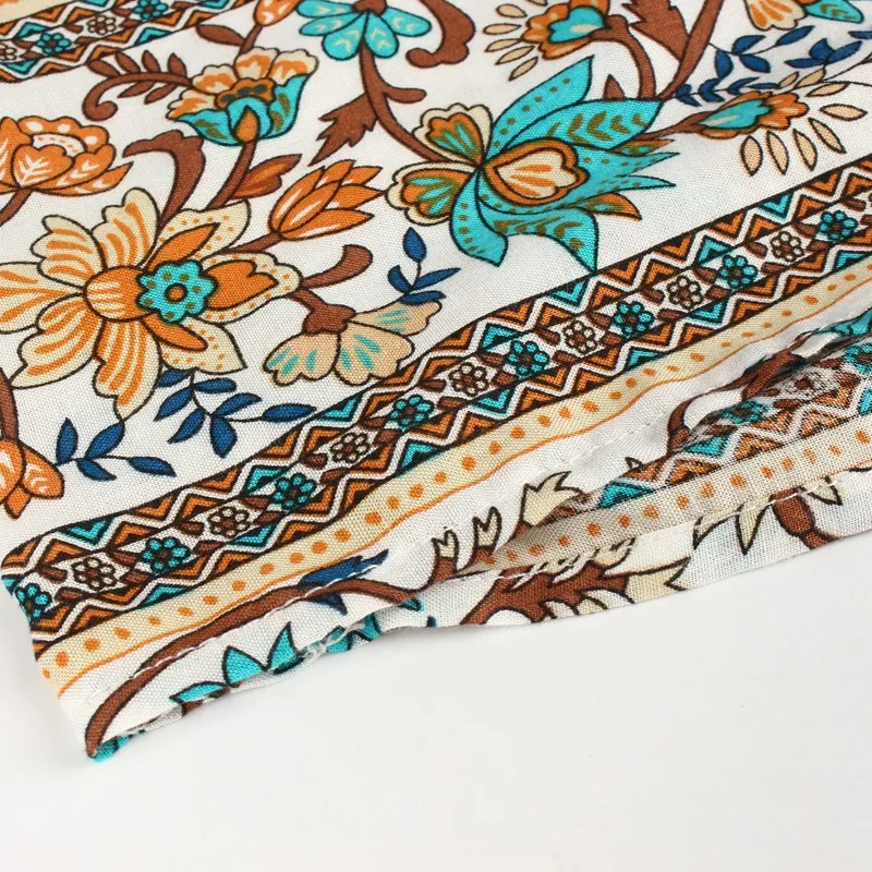 

Floral Printed Women's Casual Summer Playsuits Mini Short Sleeve V-Neck Beach Rompers Sashes Outfits