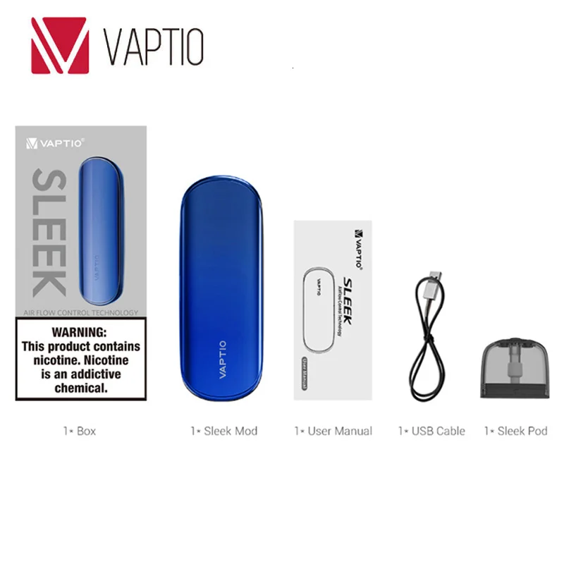 Электронная сигарета оригинал Vaptio Гладкий 13 Вт Pod Комплект 400 мАч встроенный