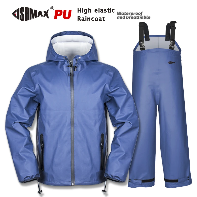 Мужской комплект дождевик и брюки Fish утепленная эластичная Водонепроницаемая