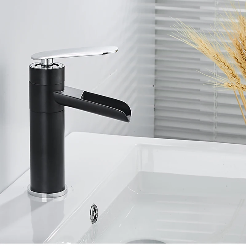 Современный Смеситель для ванной комнаты черный смеситель ванны выпечки