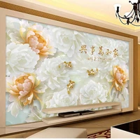 photo wall paper 3d relief flower wallpaper luxury home decor wall mural living room tv sofa self adhesive waterproof stickers
