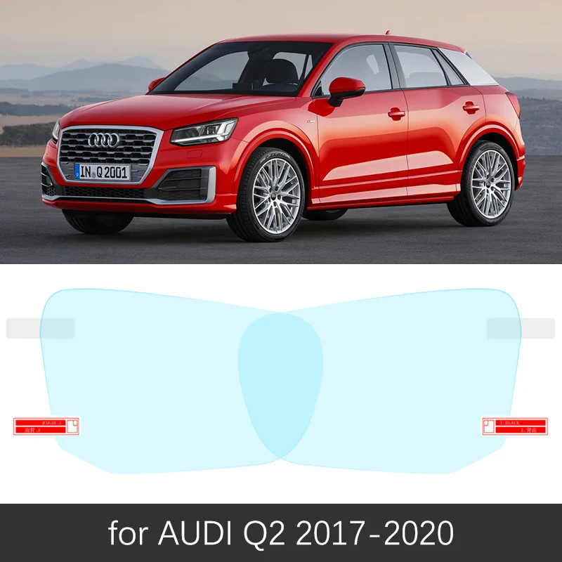

2 шт. для AUDI Q2 2017 ~ 2020, полное покрытие, противотуманная пленка, зеркало заднего вида, непромокаемая прозрачная противотуманная пленка, автомобильные аксессуары 2018 2019