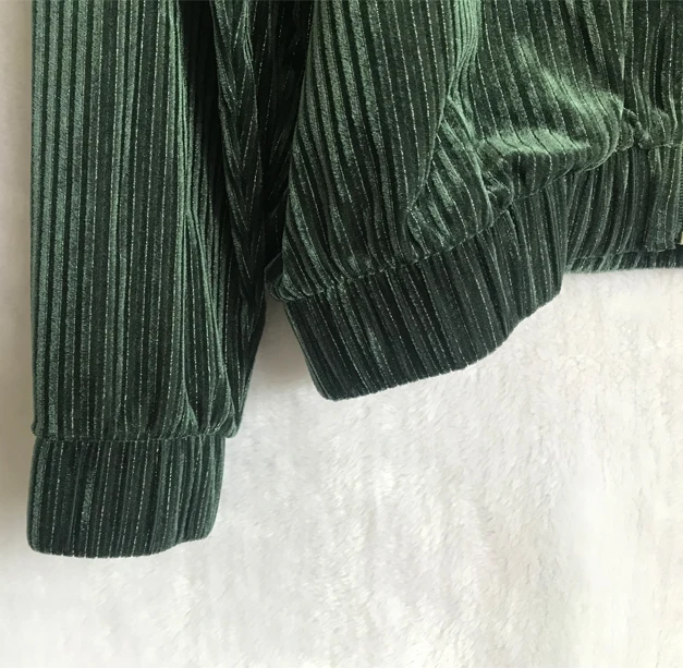 Женская юбка осень/зима 2019 простой шикарный зеленый Повседневный вельветовый