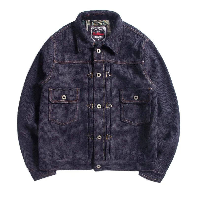 

Rock Can WT-0003 Roll Read Description! Asian Size Washed Hand-Made Man's Vintage Super Heavy Wool Casual Stylish Jacket