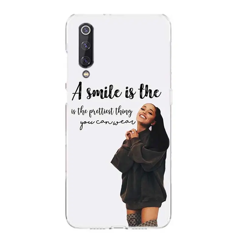 Силиконовый чехол Ariana Grande AG для Xiaomi Redmi Note 7 6 Pro 5 4 4X K20 7A S2 A1 A2 5A 6A Y3 Xiomi A3 9T 9 SE F1