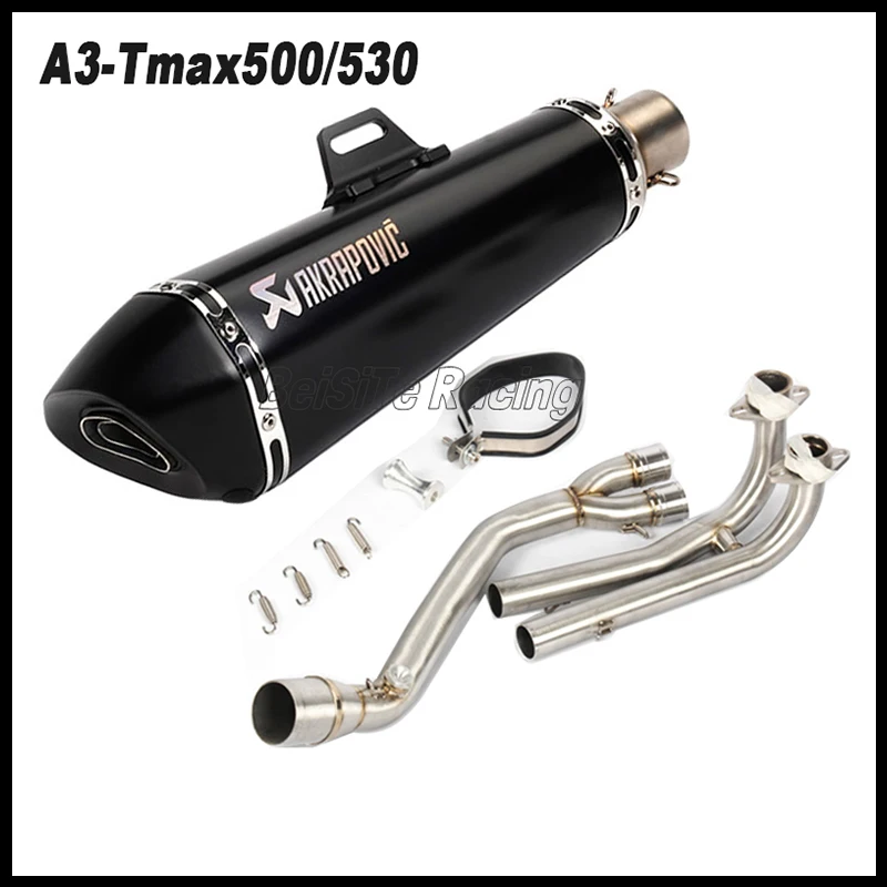 A3 Laser Logo Слипоны для Yamaha TMAX 530 TMAX 500 TMAX530 TMAX500 2008- TMAX мотоцикл Akrapovic глушитель Выхлопная система - Цвет: A3 Laser Logo
