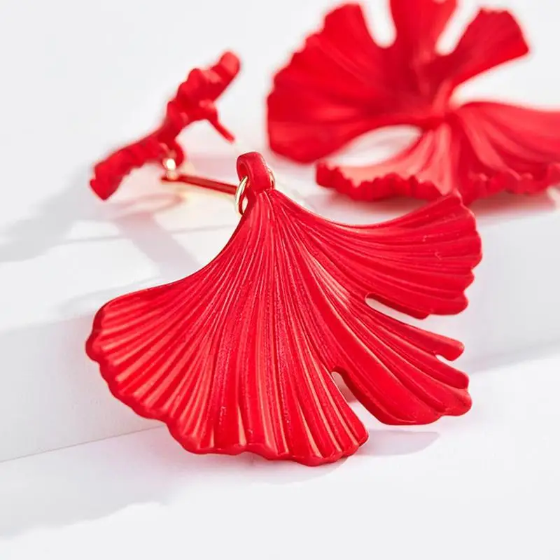 Новые богемные винтажные синие красные цветы большие серьги гвоздики Модные