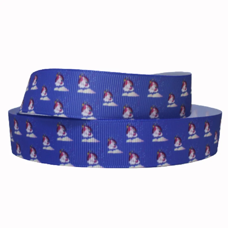 

50yards 16mm 22mm 25mm 38mm 50mm 75mm Unicorn Printed Grosgrain Ribbon FOE Gift Wedding DIY Hairbows Keychains Lanyards Crafts