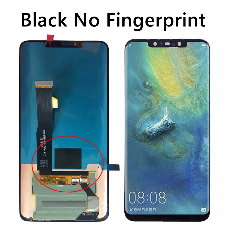 AMOLED дисплей для huawei mate 20 Pro ЖК-экран с рамкой+ отпечаток пальца для huawei mate 20 Pro ЖК-экран mate 20 PRO ЖК - Цвет: Black No Fingerprint