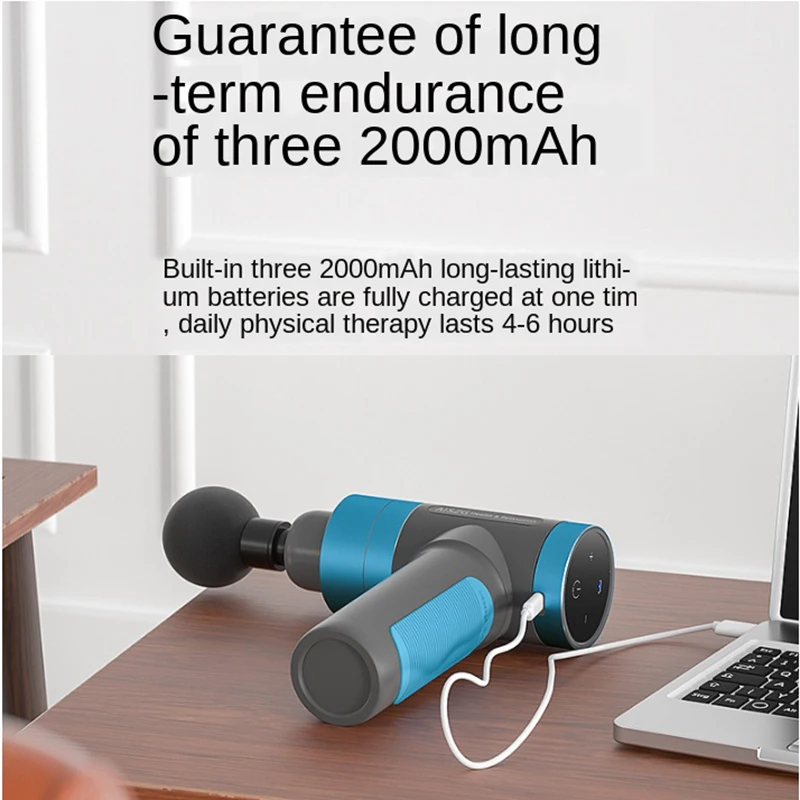 Прямая поставка USB массажный пистолет сенсорный Экран Кнопка 5 передач мышцы