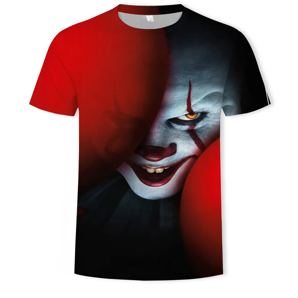 

Clown Horror Movie Clown Series men's t-shirts Hip Hop Streetwear T-shirt Cool Clothes Men's t Tshirts Funny tshirt oversize man