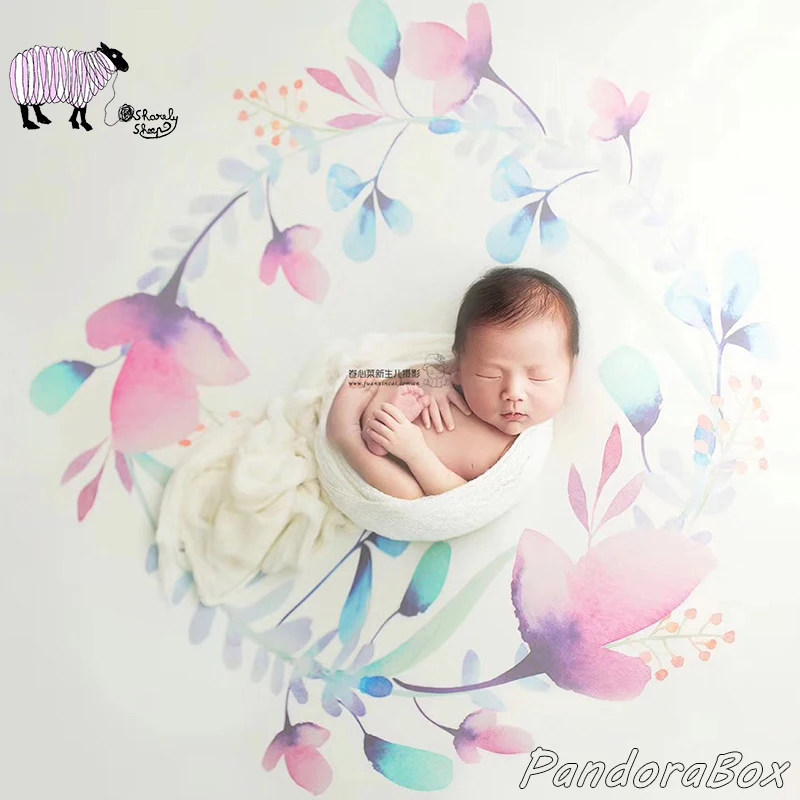 Акварельные фоны для фотосъемки новорожденных бобы мешок стрейч одеяло детская