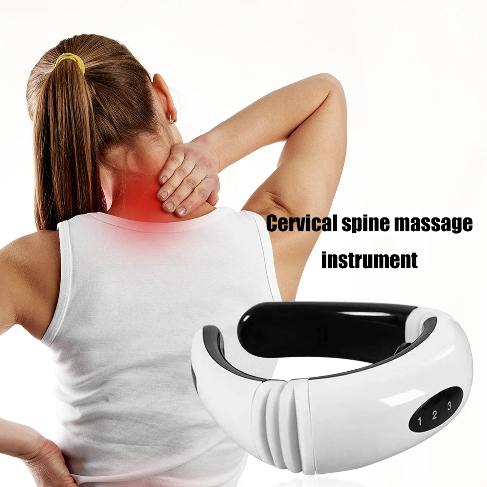

Electric Neck Massager Pulse Back 6 Modes Far Infrared Heating Pain Relief Tool Health Care Relaxation Machine Cervical Vertebra