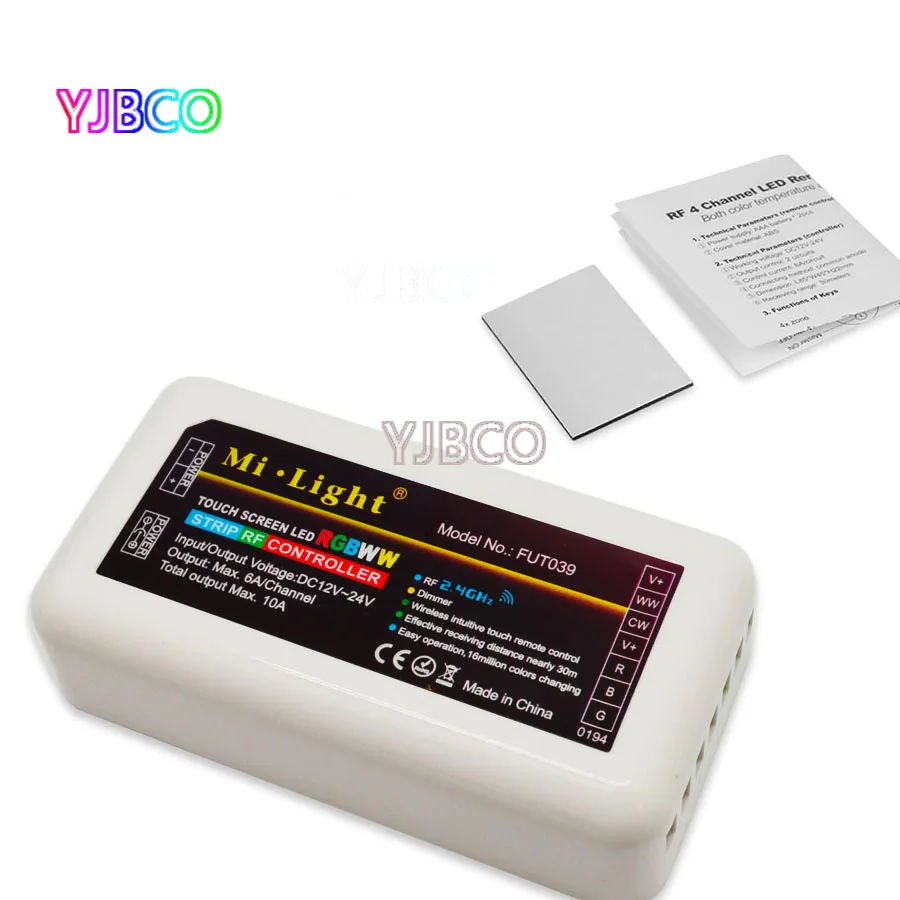 Miboxer беспроводной FUT039 2 4G 4 зонный радиочастотный RGB + CCT светодиодный контроллер
