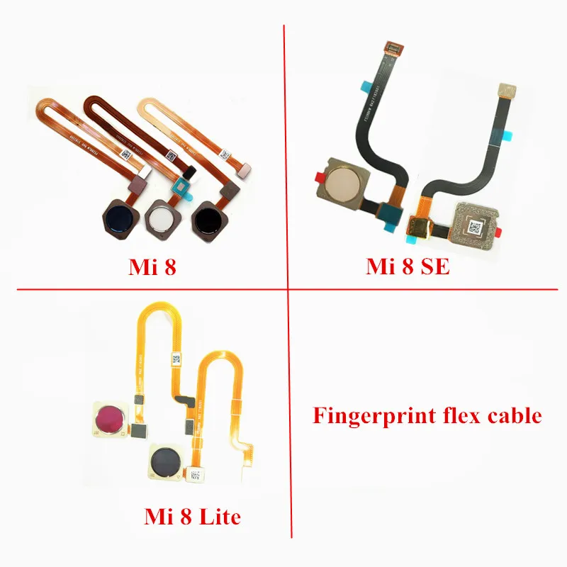 

Fingerprint Scanner Touch Sensor ID For Xiaomi 8 Mi8 Mi 8 Lite SE Home Button Return Keypad Flex Cable Replacement Parts