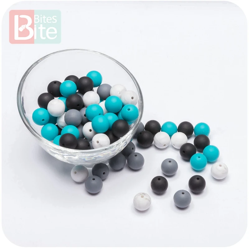 Bite Bites-Cuentas de silicona para dentici&oacute;n de beb&eacute;, abalorios de 15mm, 30 unidades, 4-6 meses, seguros y naturales, respetuosos con el medio ambiente, No t&oacute;xicos, sin BPA-2