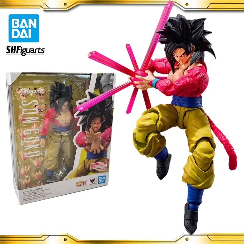 

In Stock Original Bandai Dragon Ball Gt Shf Super Saiyan 4 Son Goku Ten Times Ka Me Ha Me Ha Anime Action Figures Pvc Model Toy