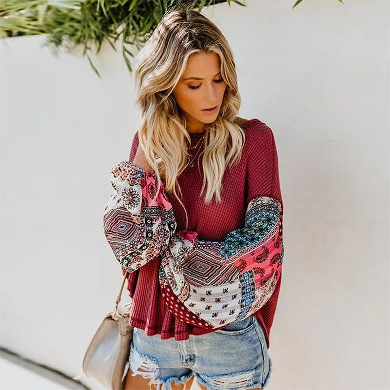 

Pull Vintage Femme Fashion Loose Pullover Jumper Lantern Sleeve Chiffon Tops for Ladies Autumn Sweaters Female Pullovers