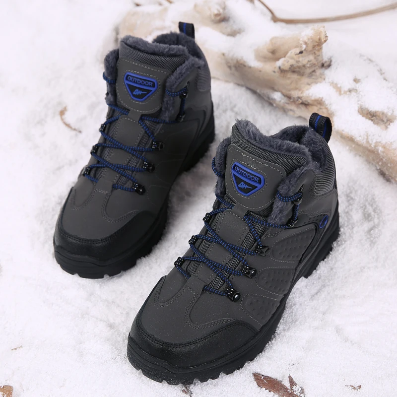 High Top trail Footwear Man Hiking Shoes Waterproof Hunting Nonslip Leather Tourism Mountain Shoes Durable Soft Trekking Sneaker