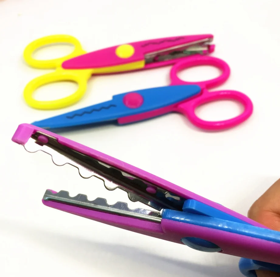 5 дюймов детская ремесло ножницы для резки бумажный альбом волнистые зигзаг с