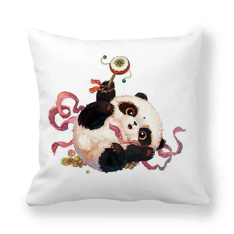 Милый чехол для подушки из полиэстера бульдог панда Хаски милые животные