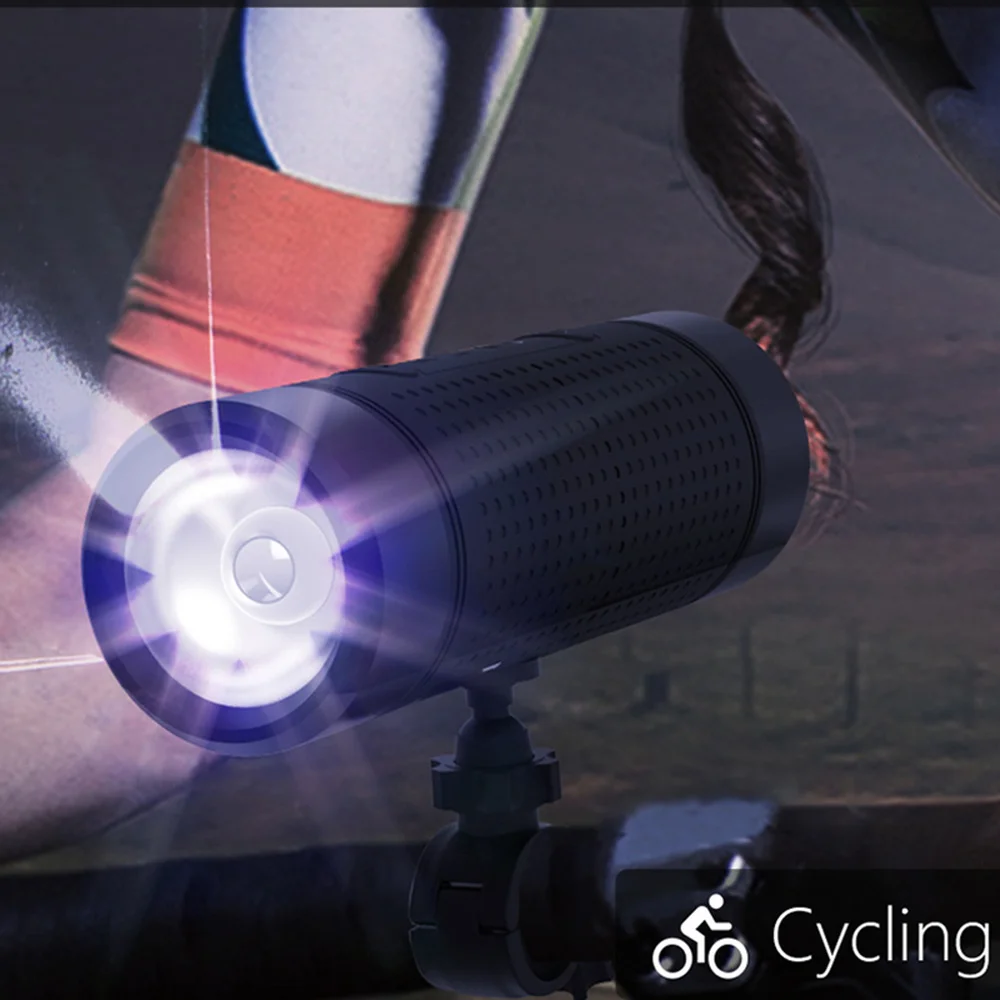 5 режимов велосипедный фонарь с беспроводным Bluetooth динамиком Водонепроницаемая