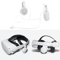 white%c2%a0portable abs plastic vr wired headphones for oculus quest 2 virtual reality headset accessories audio video earphones