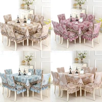 classical european lace table cloth rectangularround dining table chair cover wedding home party banquet christmas tablecloth