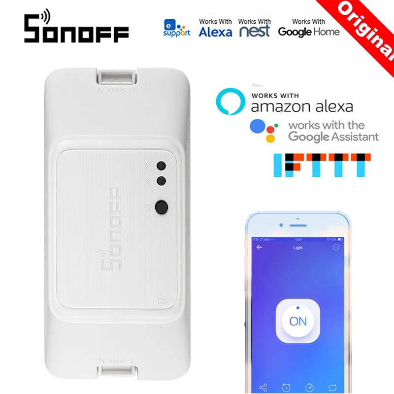 SONOFF базовый R3 wifi DIY умный переключатель управления модуль домашней автоматизации совместим с eWelink Amazon Alexa Google Home