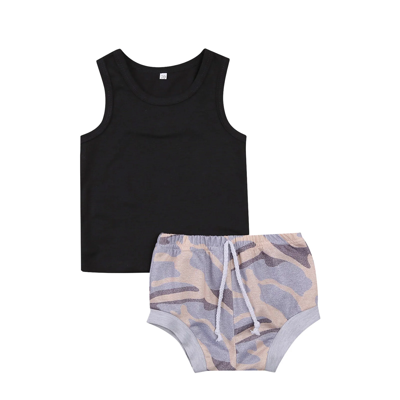 

Для малышей, топ на бретелях + шорты с кулиской и эластичной резинкой на талии шикарный с крутым принтом повседневные Стиль летняя одежда