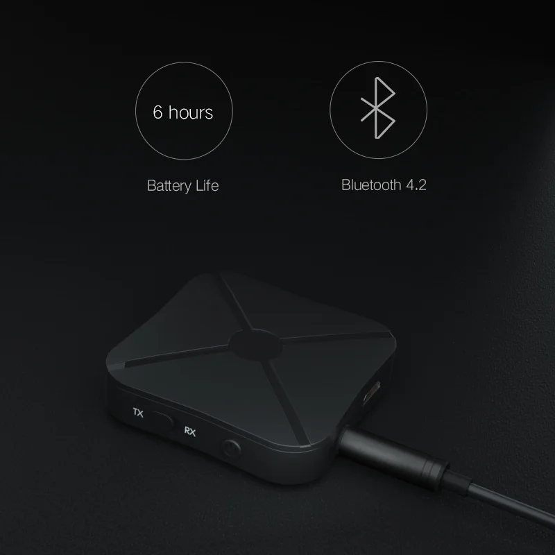 

Wireless Bluetooth Transmitter Receiver 3.5mm Stereo Audio Adapter for Car TV PC Headphones