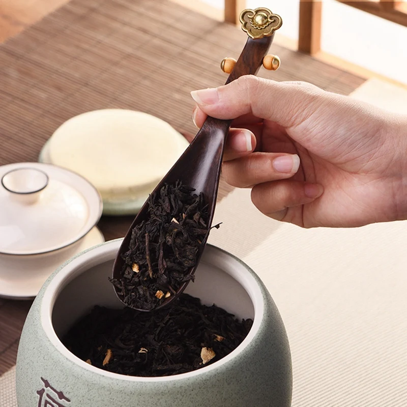 Деревянная ложка для чая зеленого сахара соль китайский инструмент Gongfu