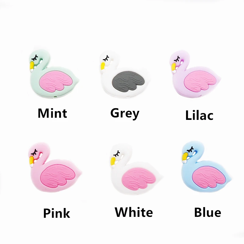 Ченкэй 5 шт. силиконовых кейсов Фламинго Прорезыватель для зубов изготовления