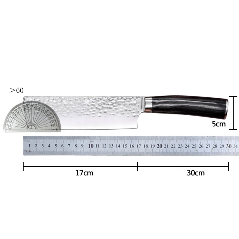 Handmade Kitchen Knife Meat Cleaver Japanese Chef's Cooking 5Cr15Mov Stainless Steel Household Slicing Knives Accessories | Дом и сад