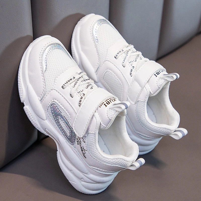 

2021 Hot Sale Trainers for Running Girls Breathable Kids Walking Jogging Shoes White Girl Childrens School Sneakers Size 26-37