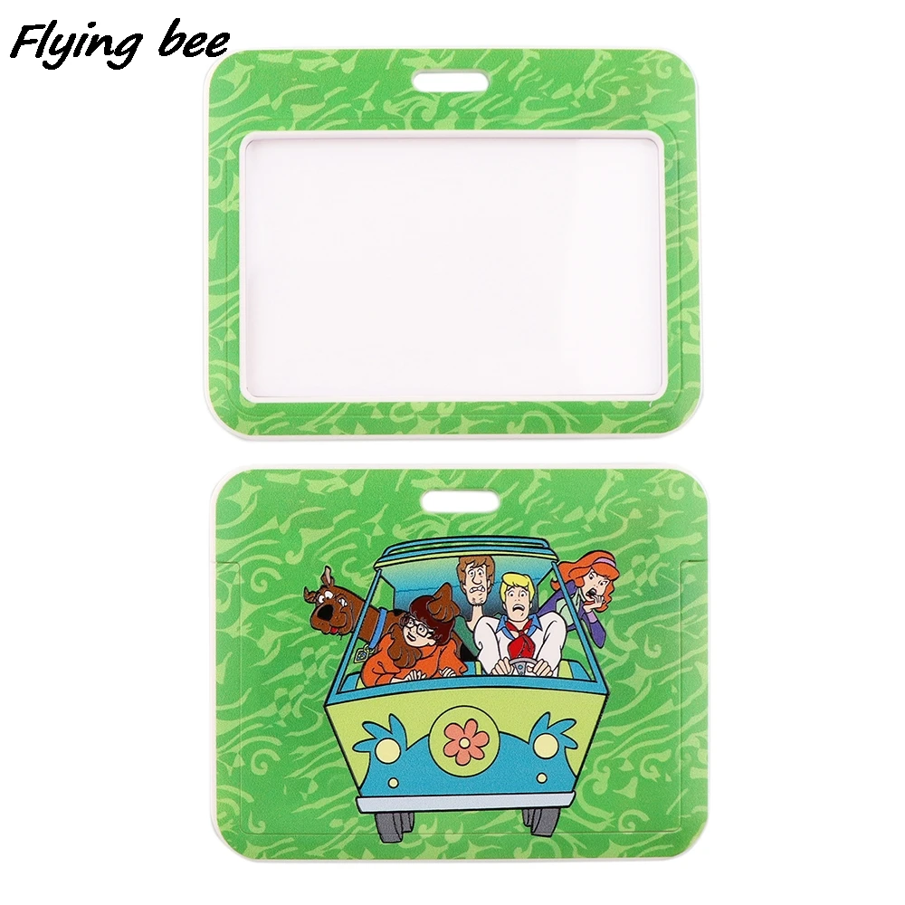 Flyingbee X1967 Пёс из мультфильма зеленого автобуса ремешок держатель для карт